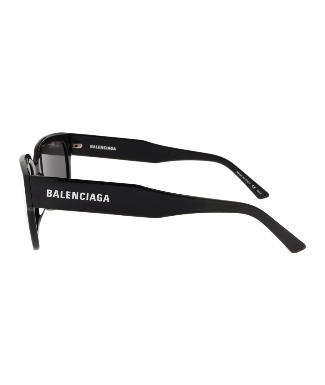 BALENCIAGA Черные пластиковые солнцезащитные очки, фото 4