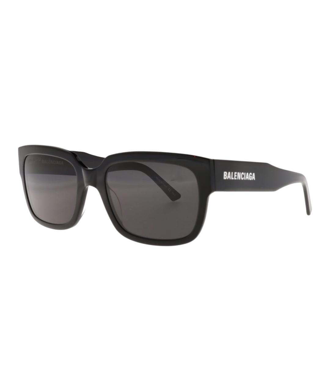BALENCIAGA Черные пластиковые солнцезащитные очки, фото 1