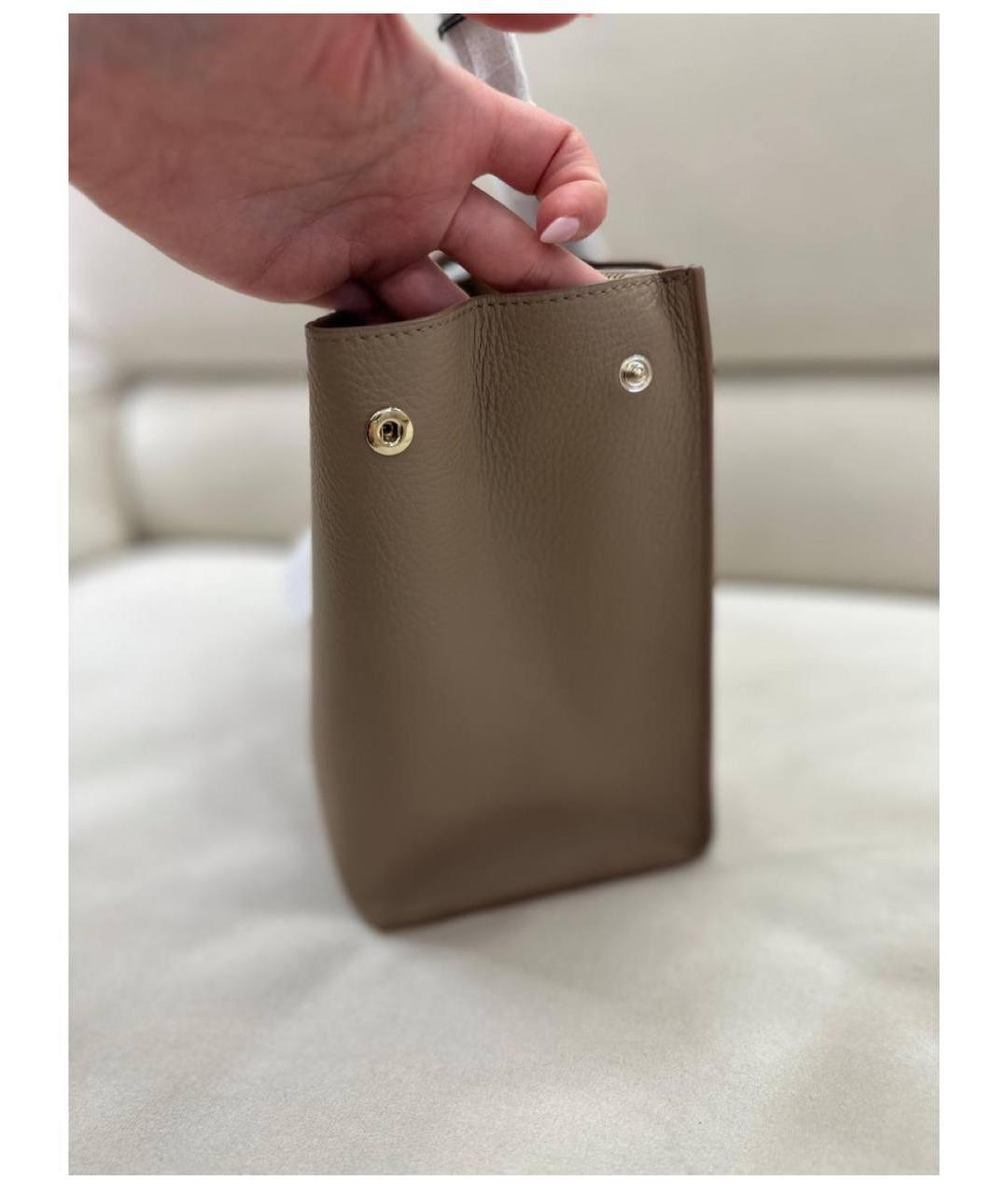 FURLA Бежевая кожаная сумка тоут, фото 9