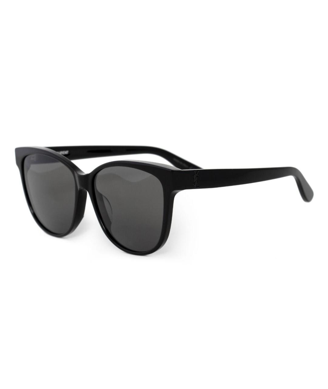 SAINT LAURENT Черные пластиковые солнцезащитные очки, фото 1
