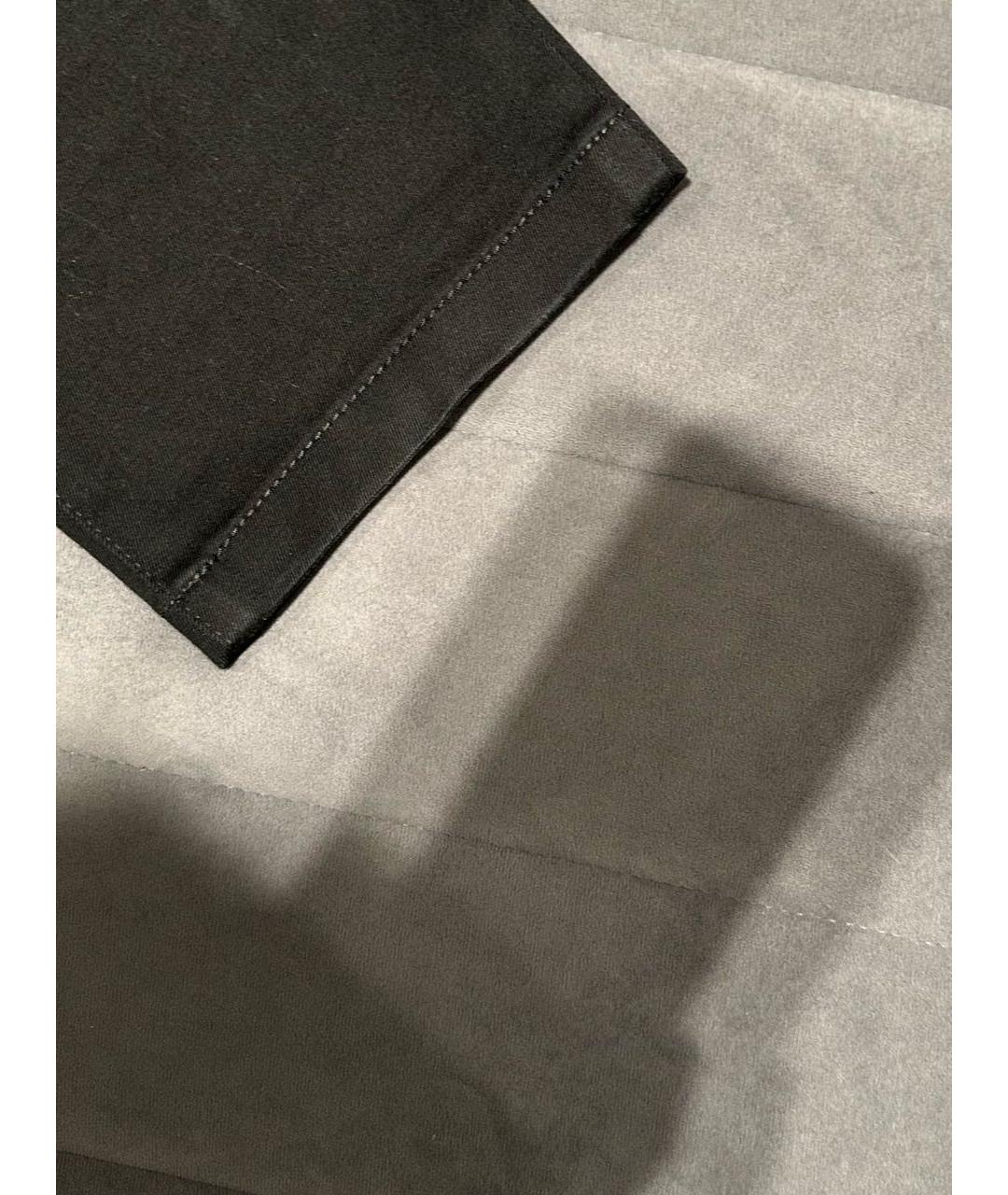 SAINT LAURENT Черные хлопковые повседневные брюки, фото 5