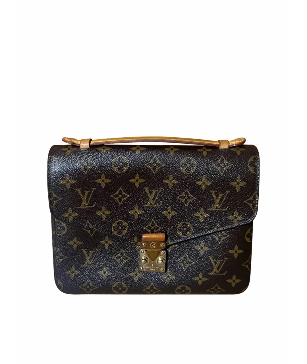 LOUIS VUITTON Коричневая сумка с короткими ручками, фото 1