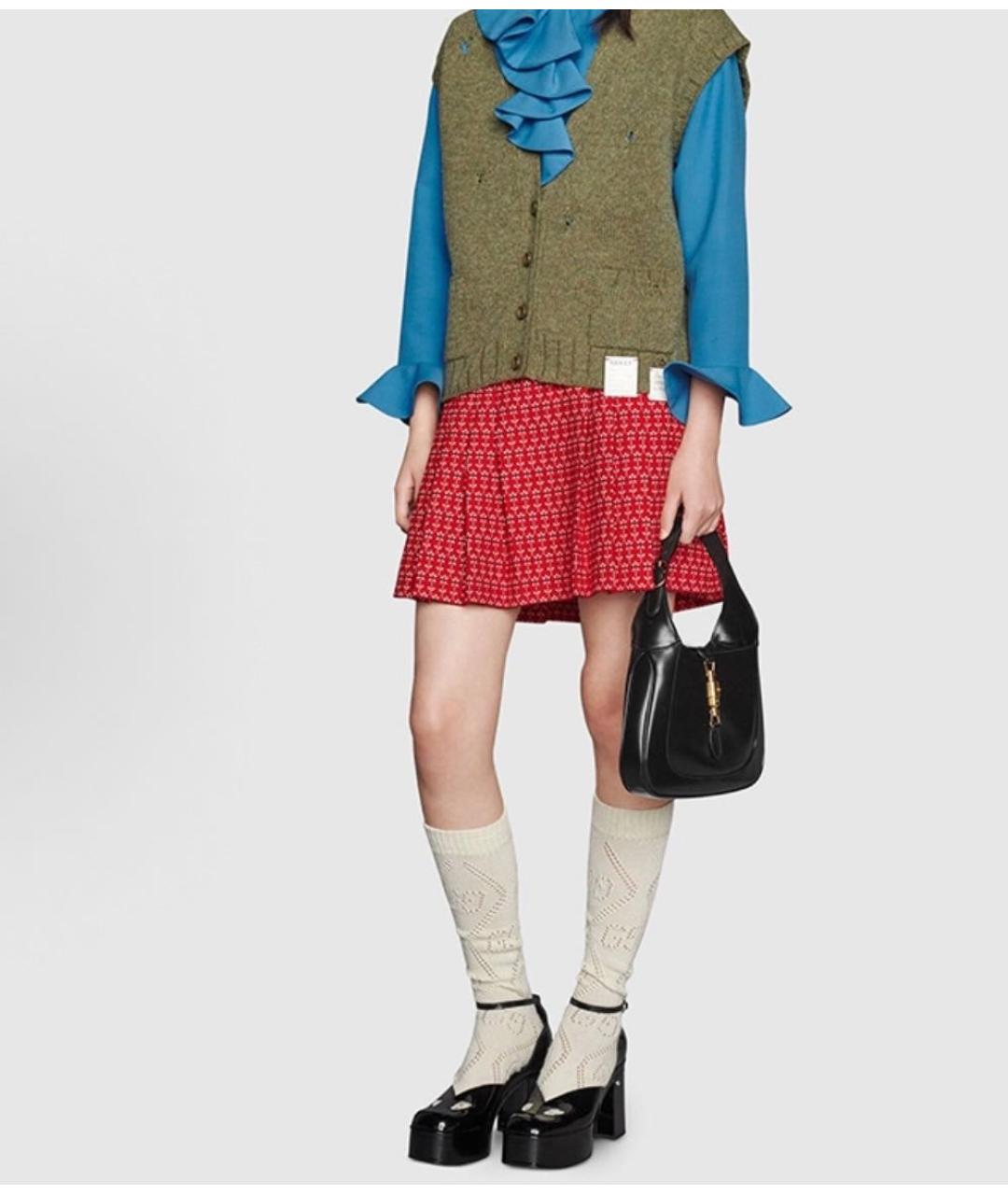 GUCCI Черная кожаная сумка с короткими ручками, фото 6