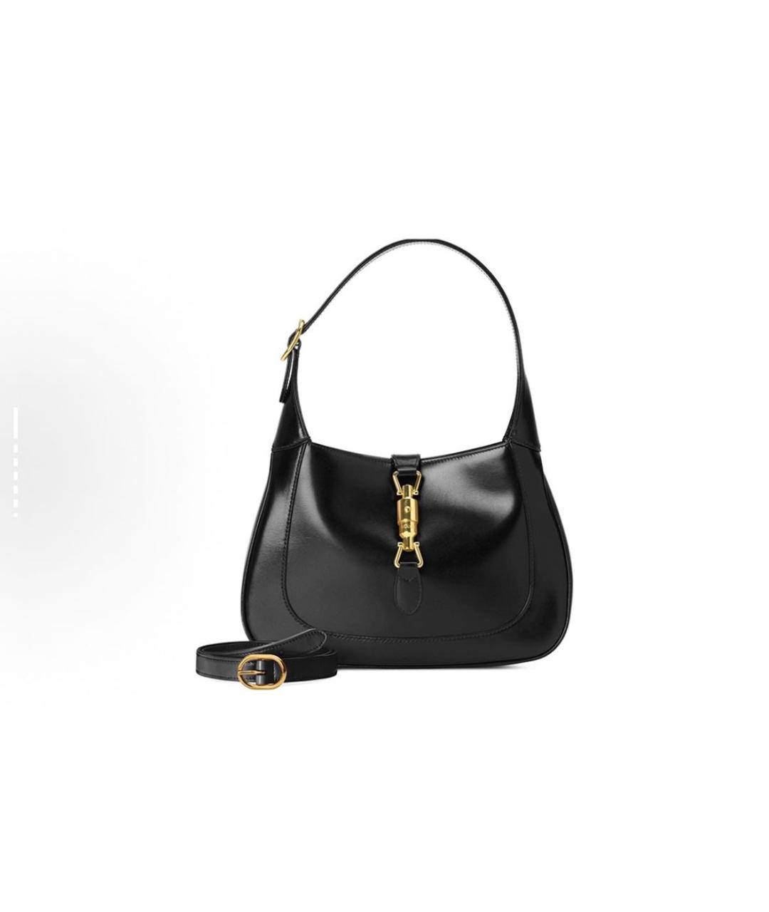 GUCCI Черная кожаная сумка с короткими ручками, фото 2