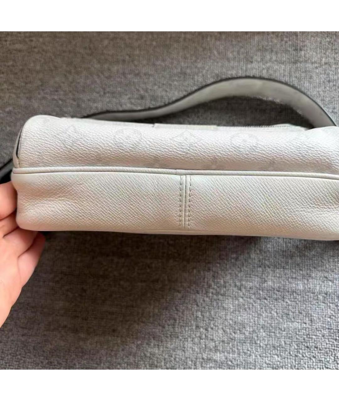 LOUIS VUITTON Белая кожаная сумка через плечо, фото 3