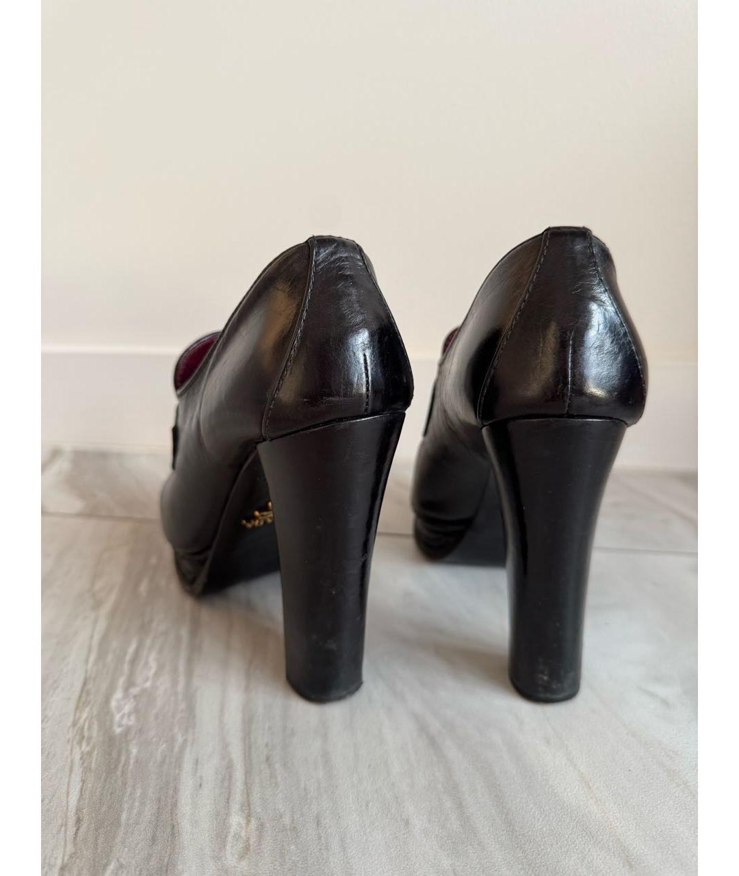 PRADA Черные кожаные туфли, фото 4