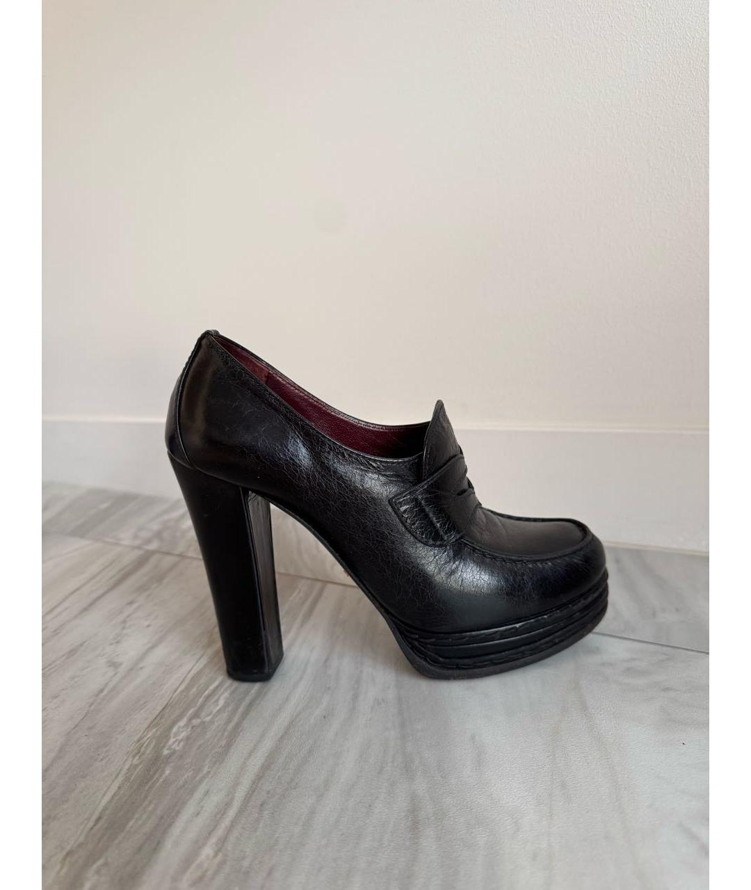 PRADA Черные кожаные туфли, фото 7
