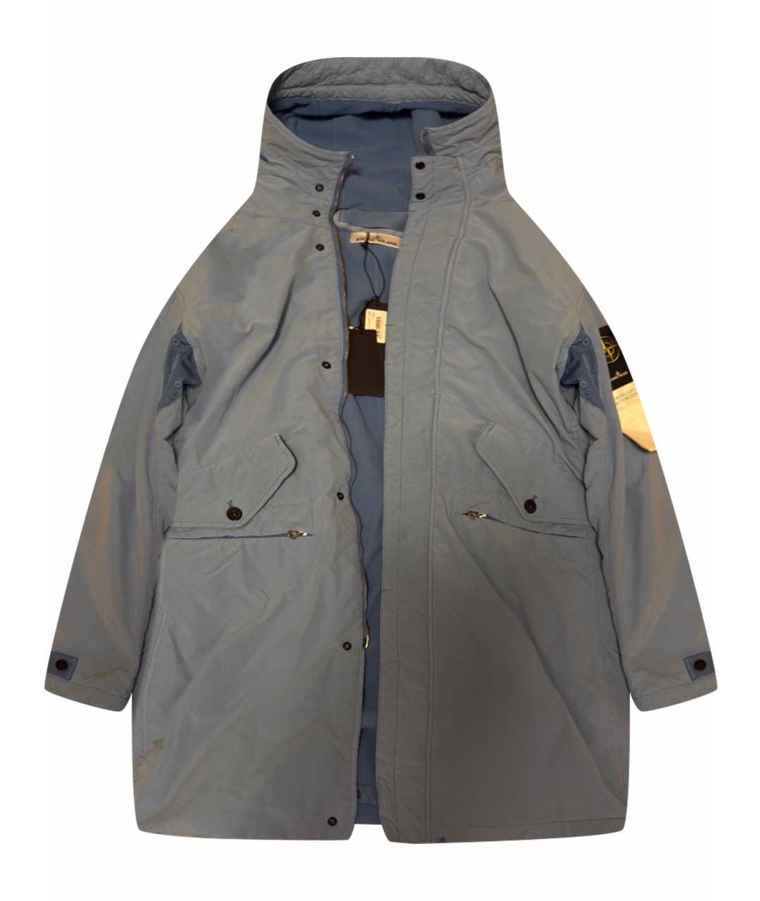 STONE ISLAND Голубая полиамидовая парка, фото 1