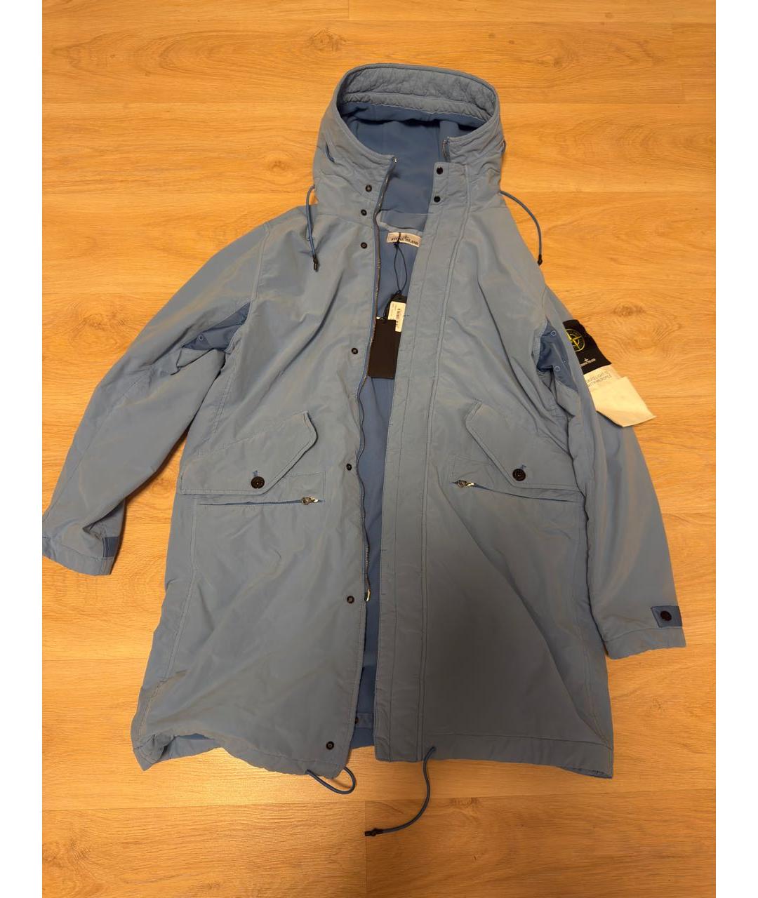 STONE ISLAND Голубая полиамидовая парка, фото 9