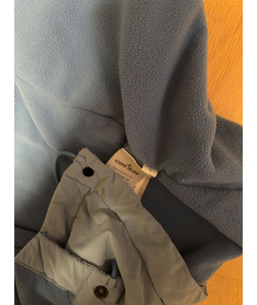 STONE ISLAND Голубая полиамидовая парка, фото 6