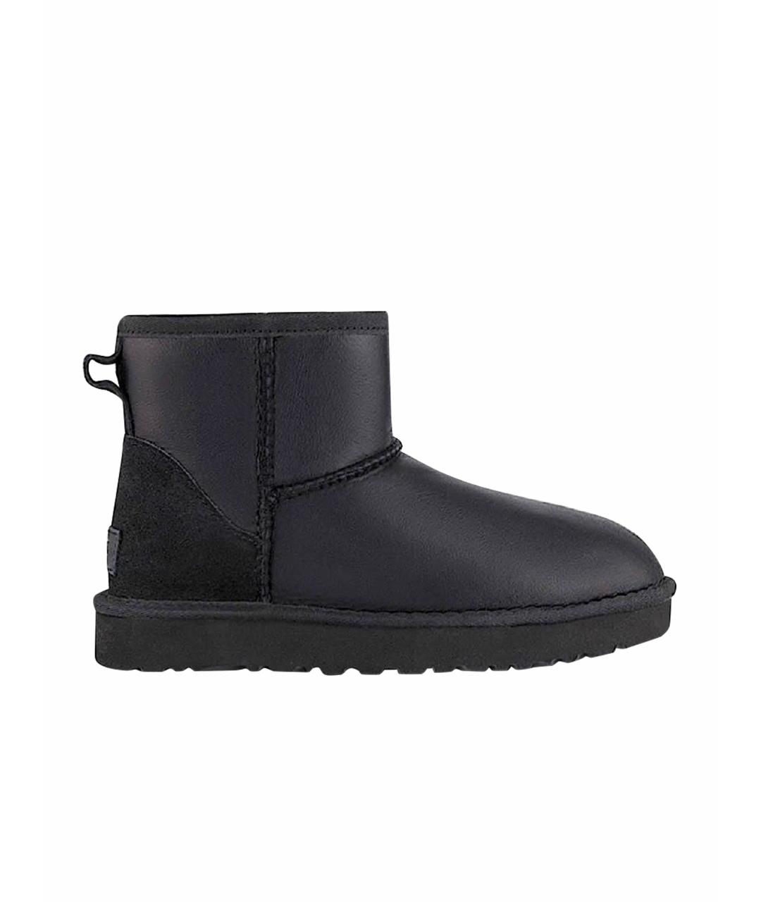 UGG AUSTRALIA Черные кожаные высокие ботинки, фото 1