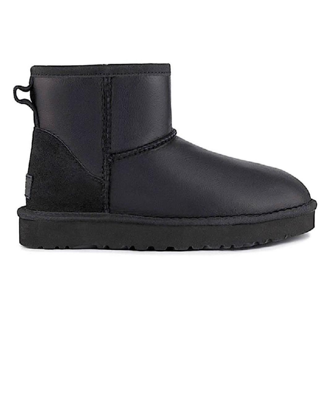 UGG AUSTRALIA Черные кожаные высокие ботинки, фото 7