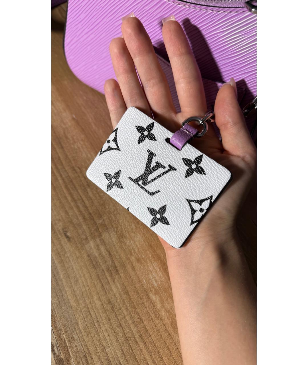 LOUIS VUITTON Фиолетовая кожаная сумка через плечо, фото 7