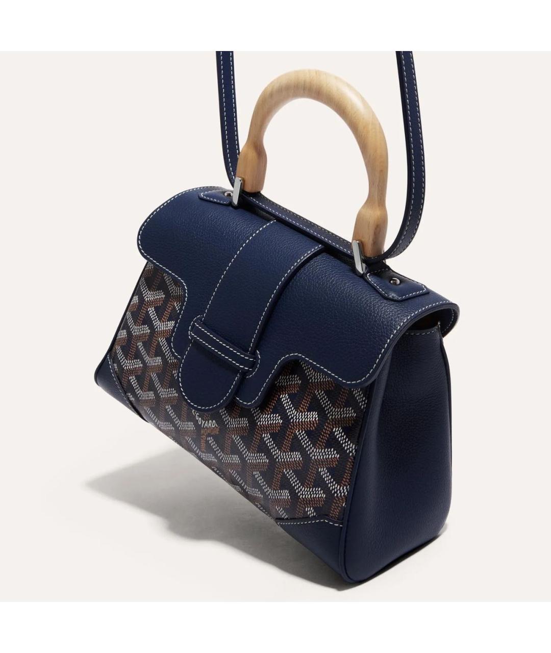 GOYARD Темно-синяя сумка с короткими ручками, фото 4