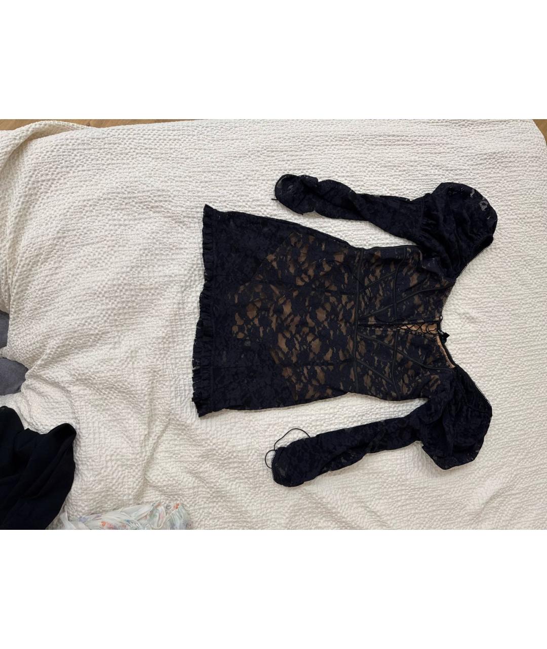 FOR LOVE AND LEMONS Черное кружевное вечернее платье, фото 8
