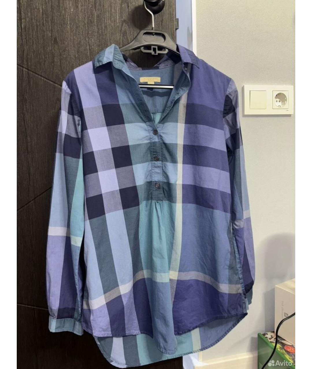BURBERRY Синяя хлопковая рубашка, фото 3