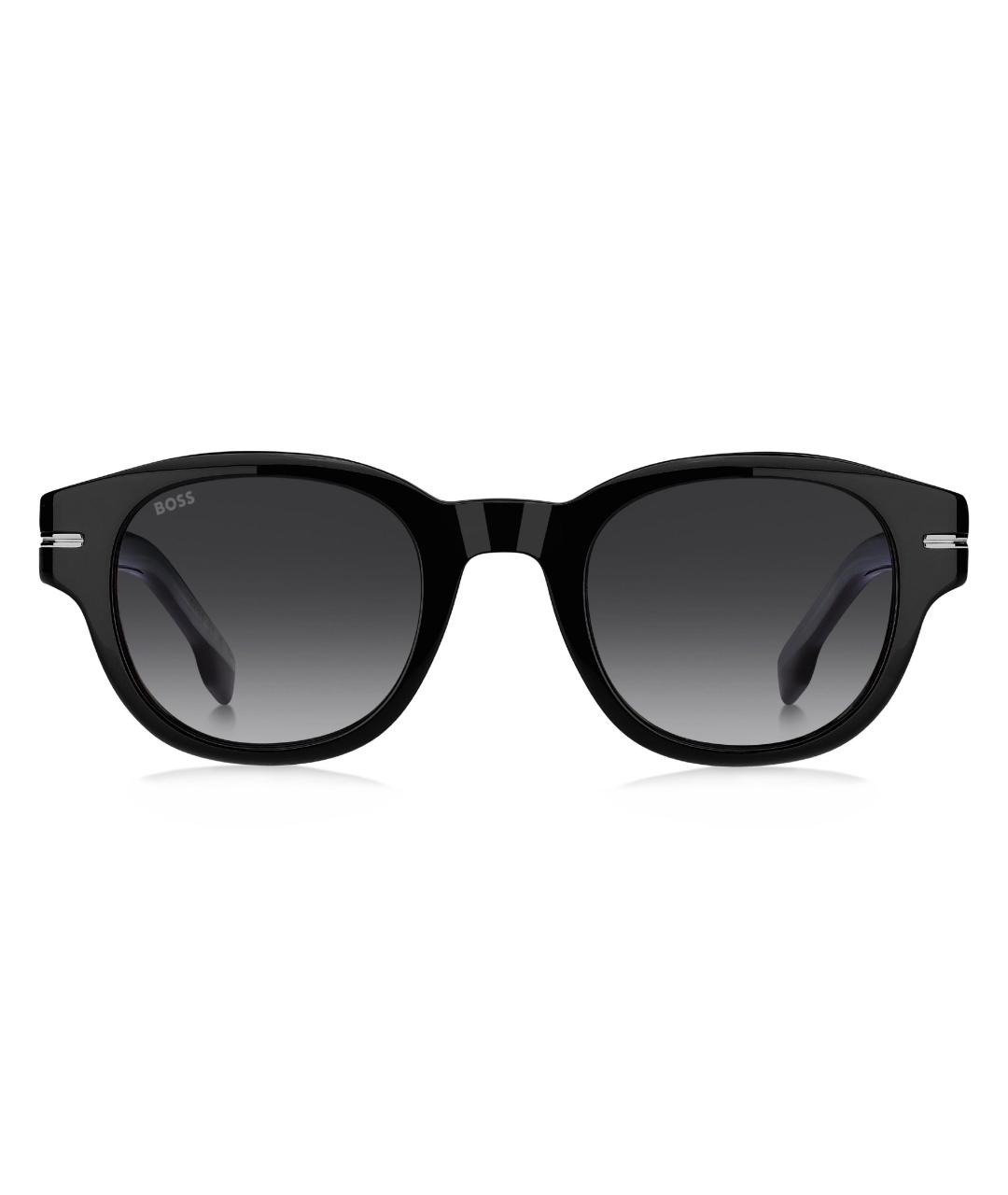 HUGO BOSS Черные пластиковые солнцезащитные очки, фото 1