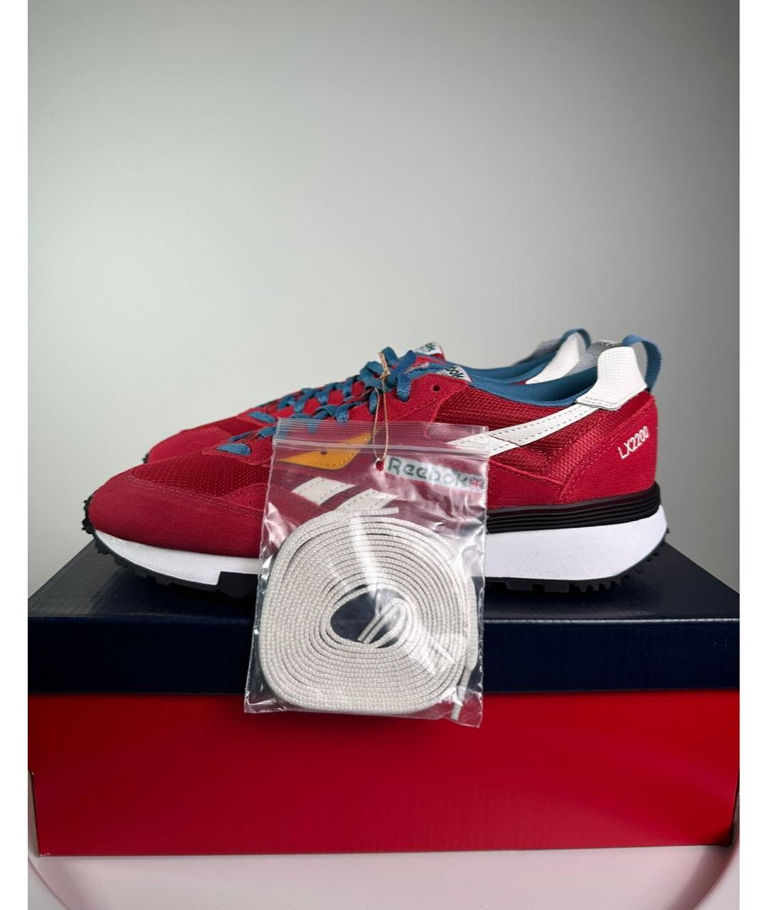 REEBOK Красные замшевые низкие кроссовки / кеды, фото 5