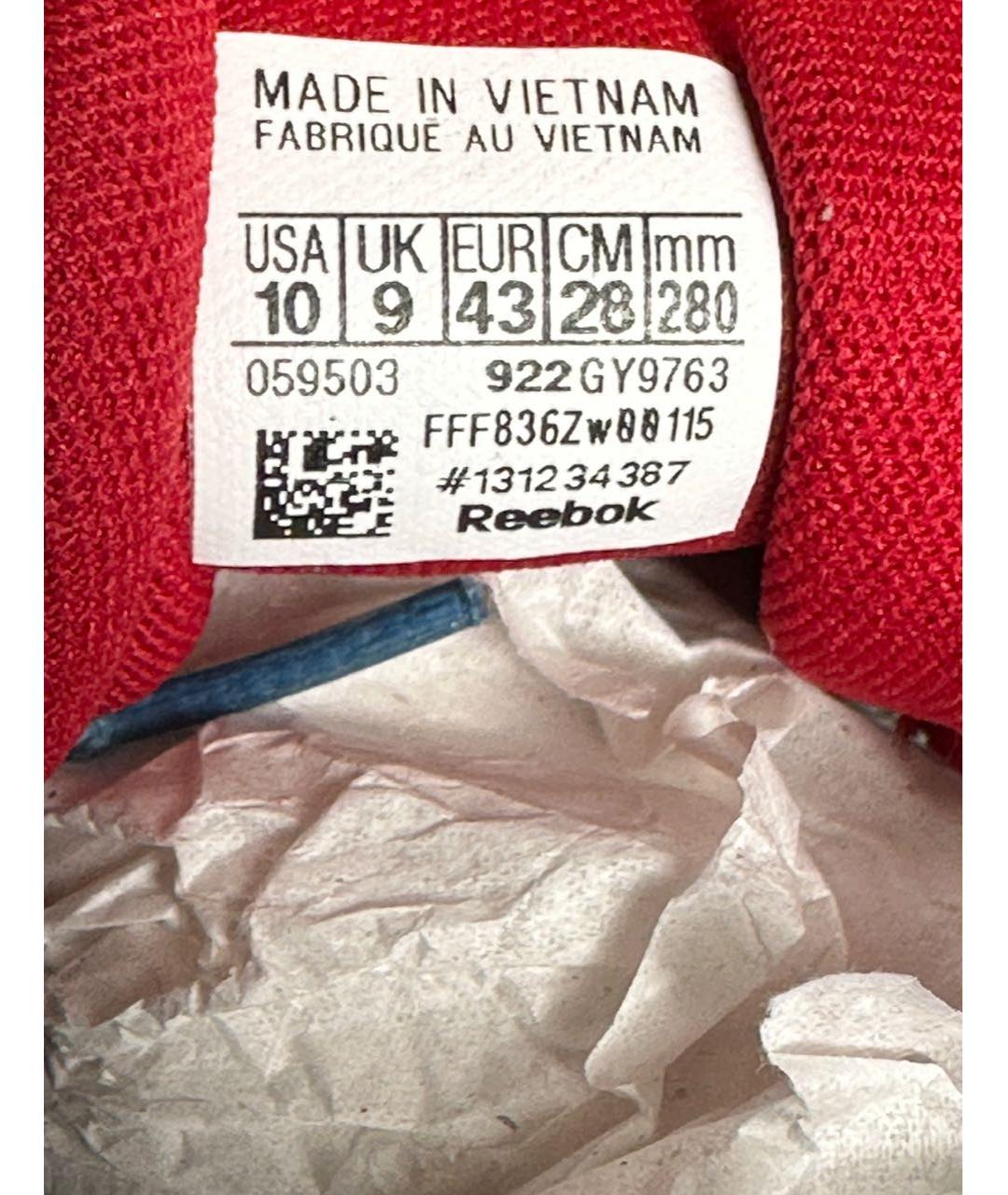 REEBOK Красные замшевые низкие кроссовки / кеды, фото 7