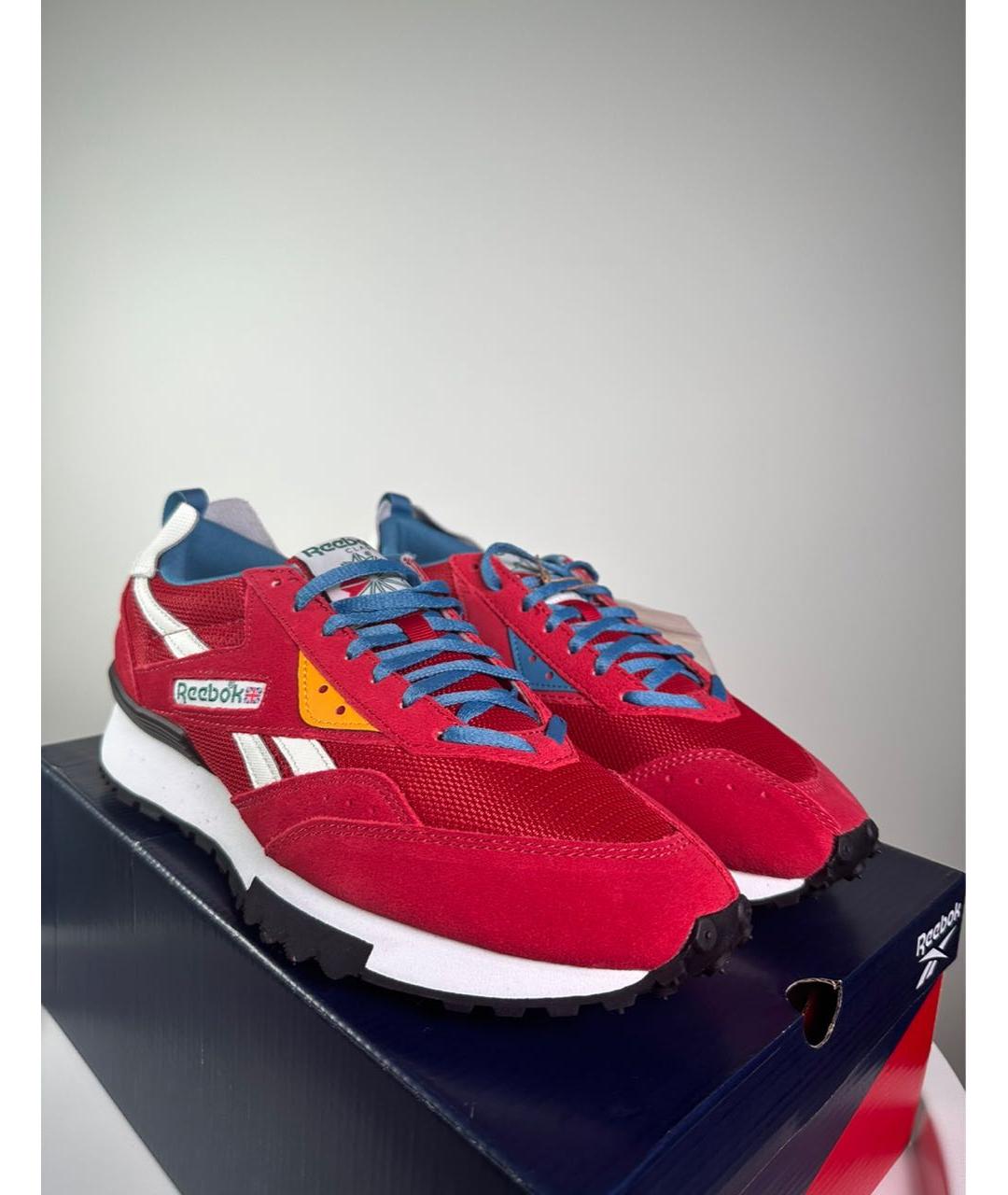 REEBOK Красные замшевые низкие кроссовки / кеды, фото 3