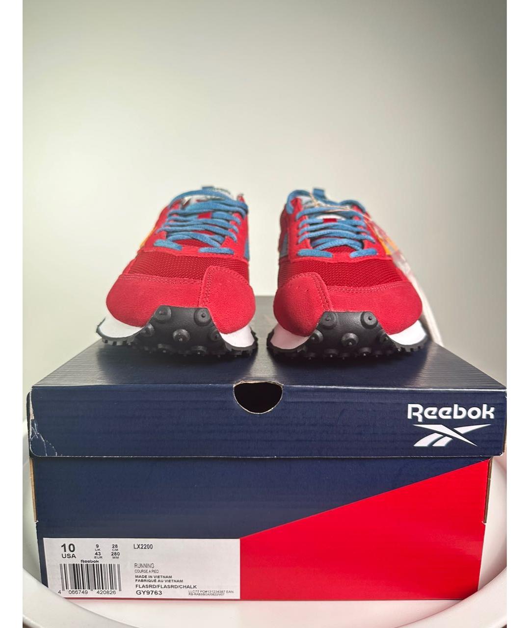 REEBOK Красные замшевые низкие кроссовки / кеды, фото 2