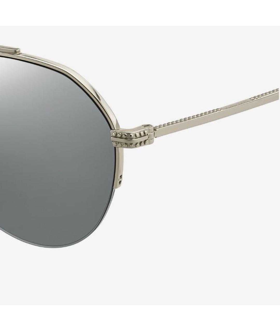 JIMMY CHOO Серебряные металлические солнцезащитные очки, фото 3