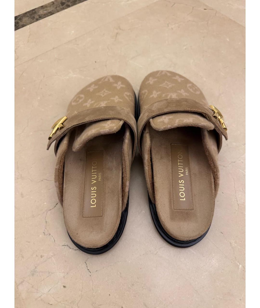 LOUIS VUITTON Бежевые мюли, фото 3
