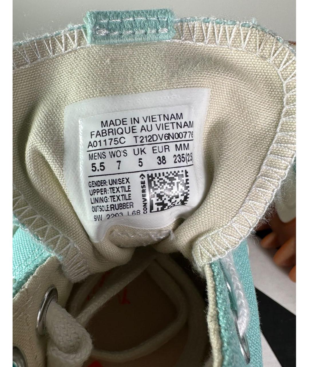 CONVERSE Голубые текстильные кеды, фото 6