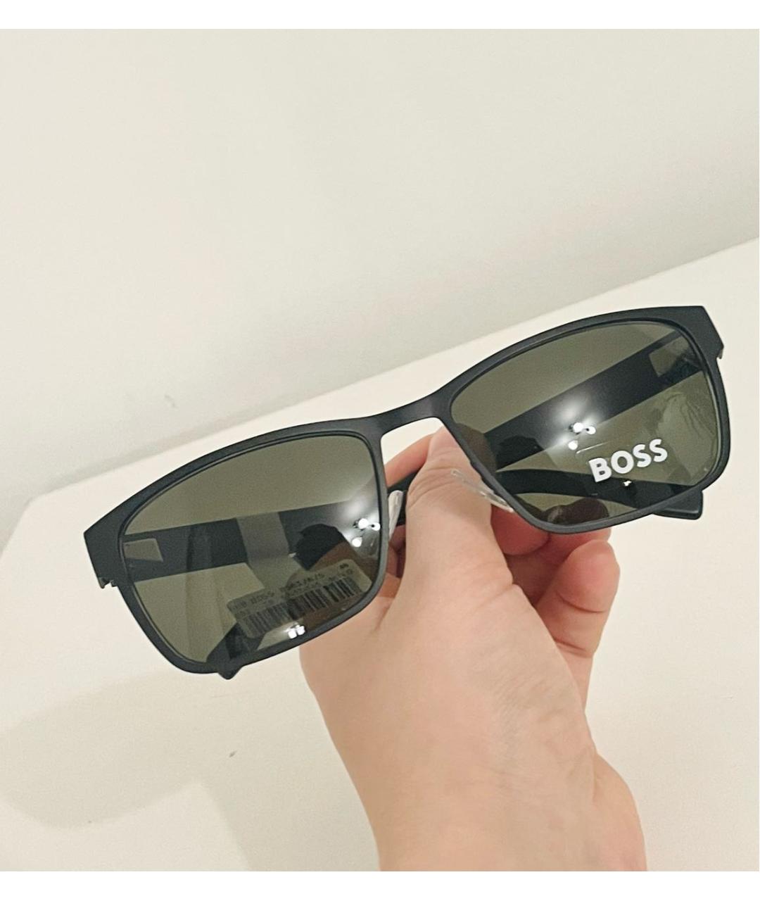 HUGO BOSS Черные пластиковые солнцезащитные очки, фото 4