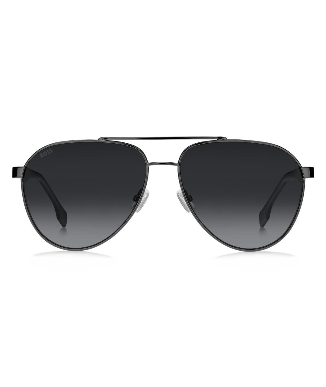 HUGO BOSS Серые металлические солнцезащитные очки, фото 2