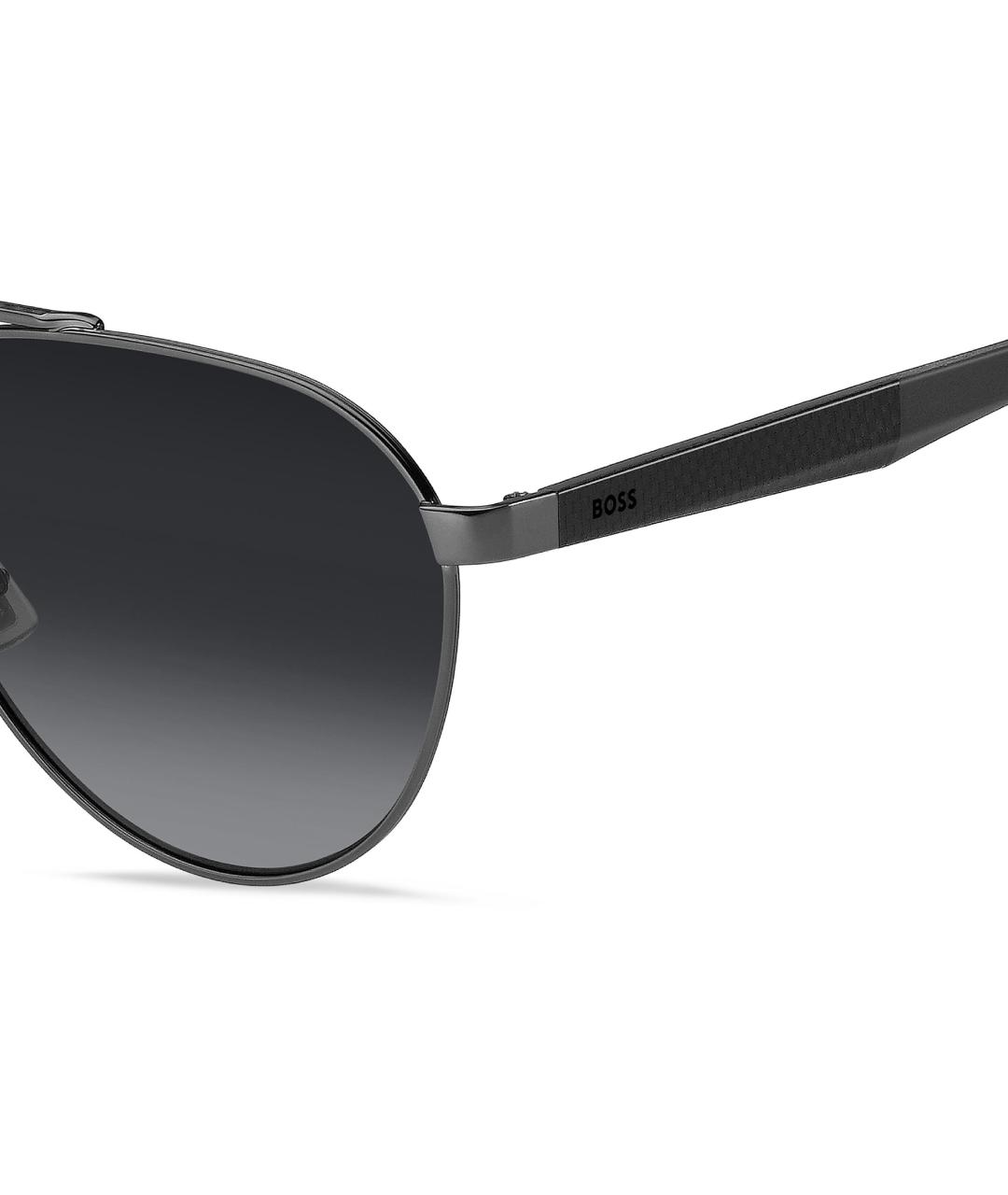 HUGO BOSS Серые металлические солнцезащитные очки, фото 3