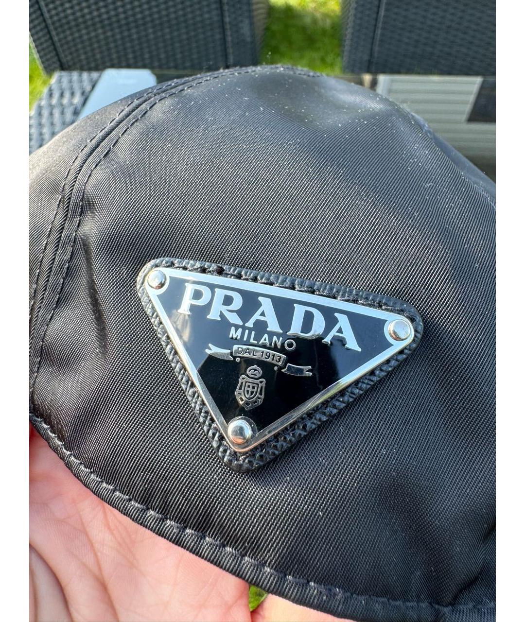 PRADA Черная кепка, фото 5
