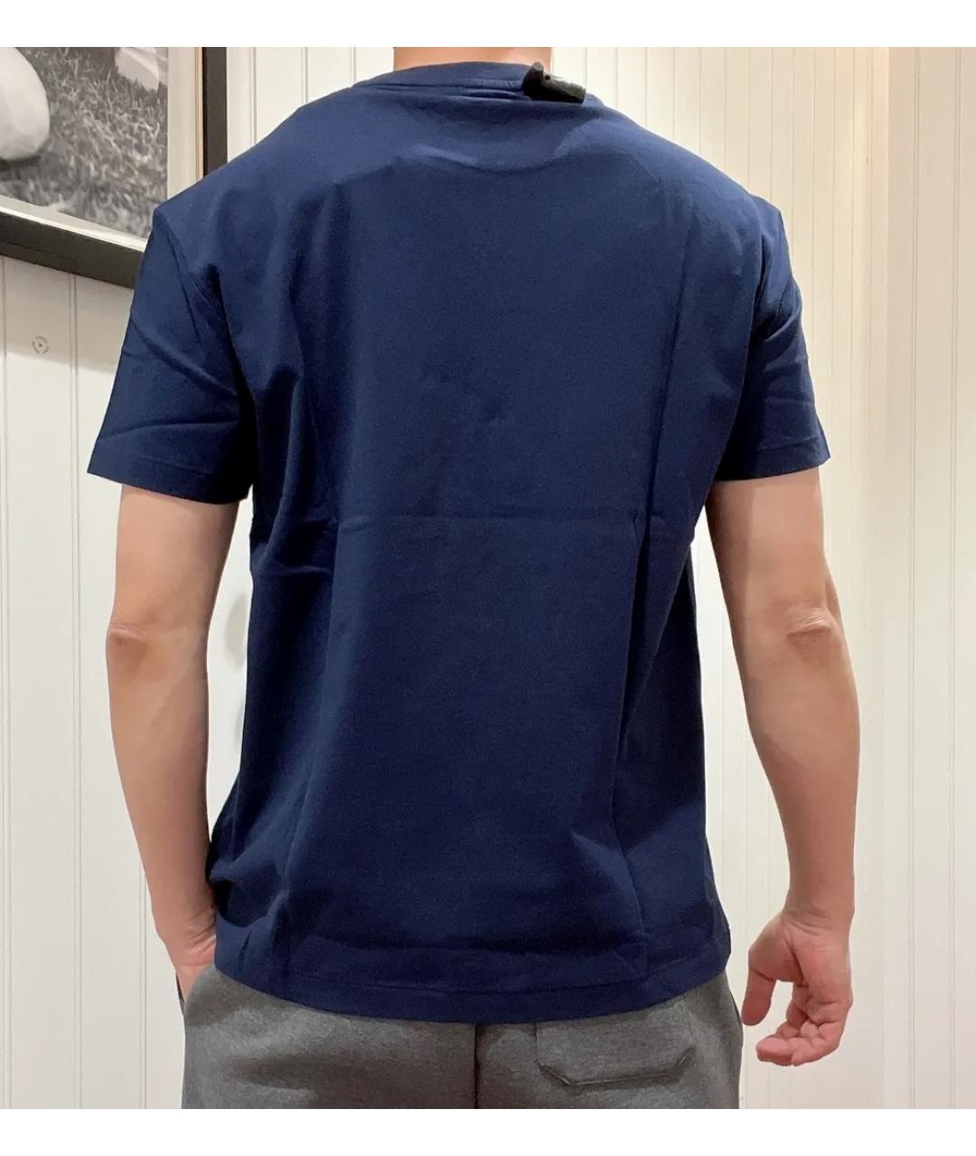 POLO RALPH LAUREN Темно-синяя хлопковая футболка, фото 6