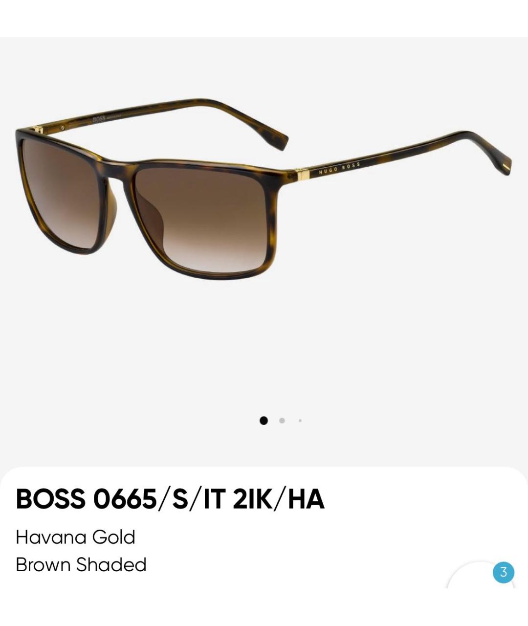 HUGO BOSS Коричневые пластиковые солнцезащитные очки, фото 4