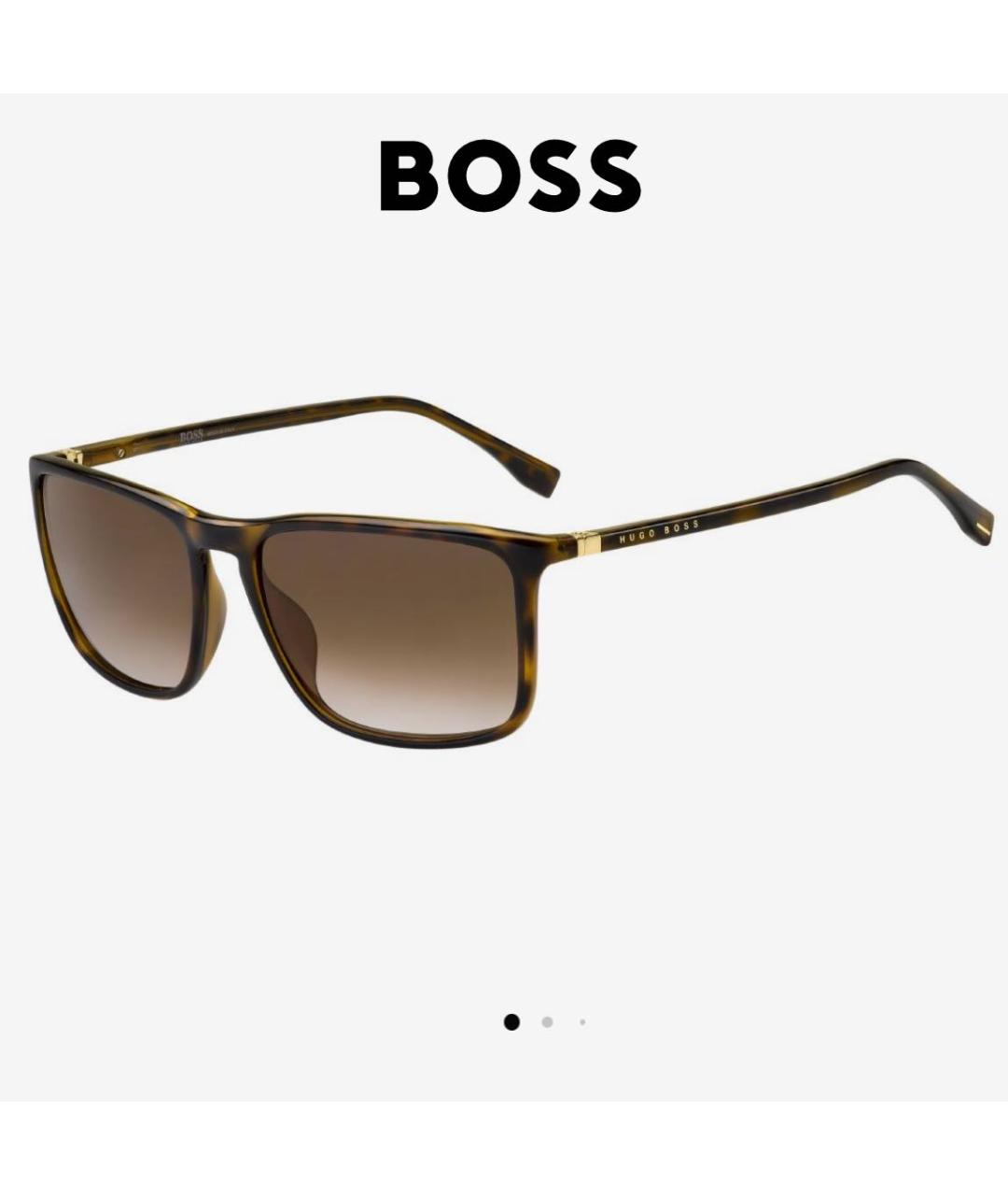 HUGO BOSS Коричневые пластиковые солнцезащитные очки, фото 6