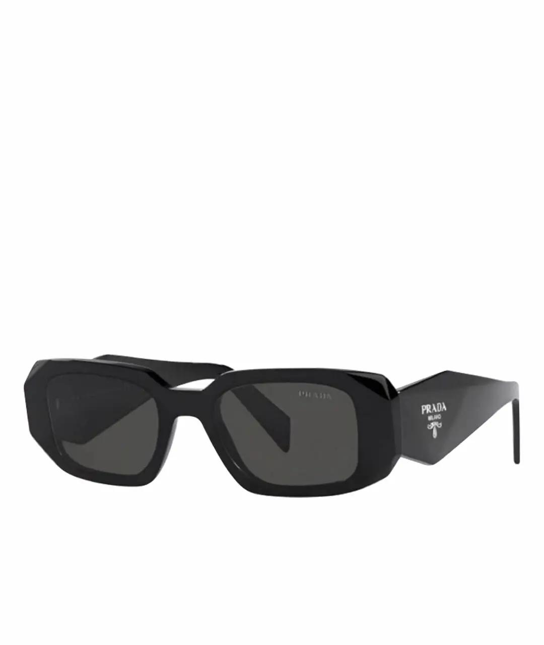 PRADA Черные пластиковые солнцезащитные очки, фото 1