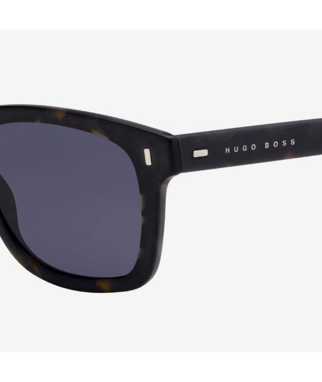 HUGO BOSS Коричневые пластиковые солнцезащитные очки, фото 3