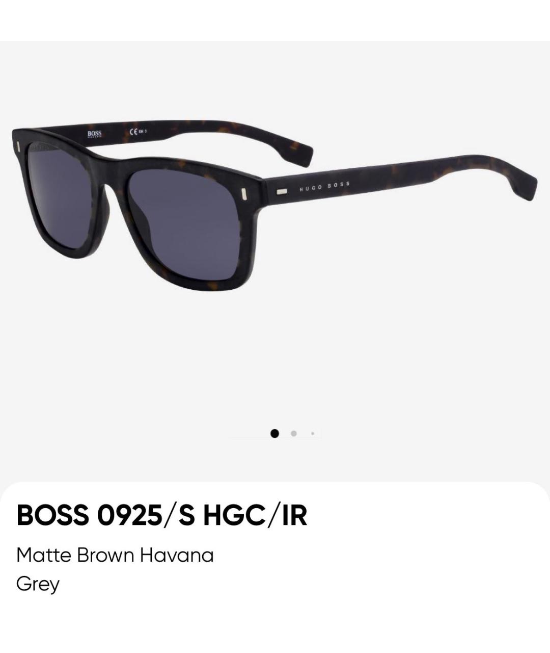 HUGO BOSS Коричневые пластиковые солнцезащитные очки, фото 2