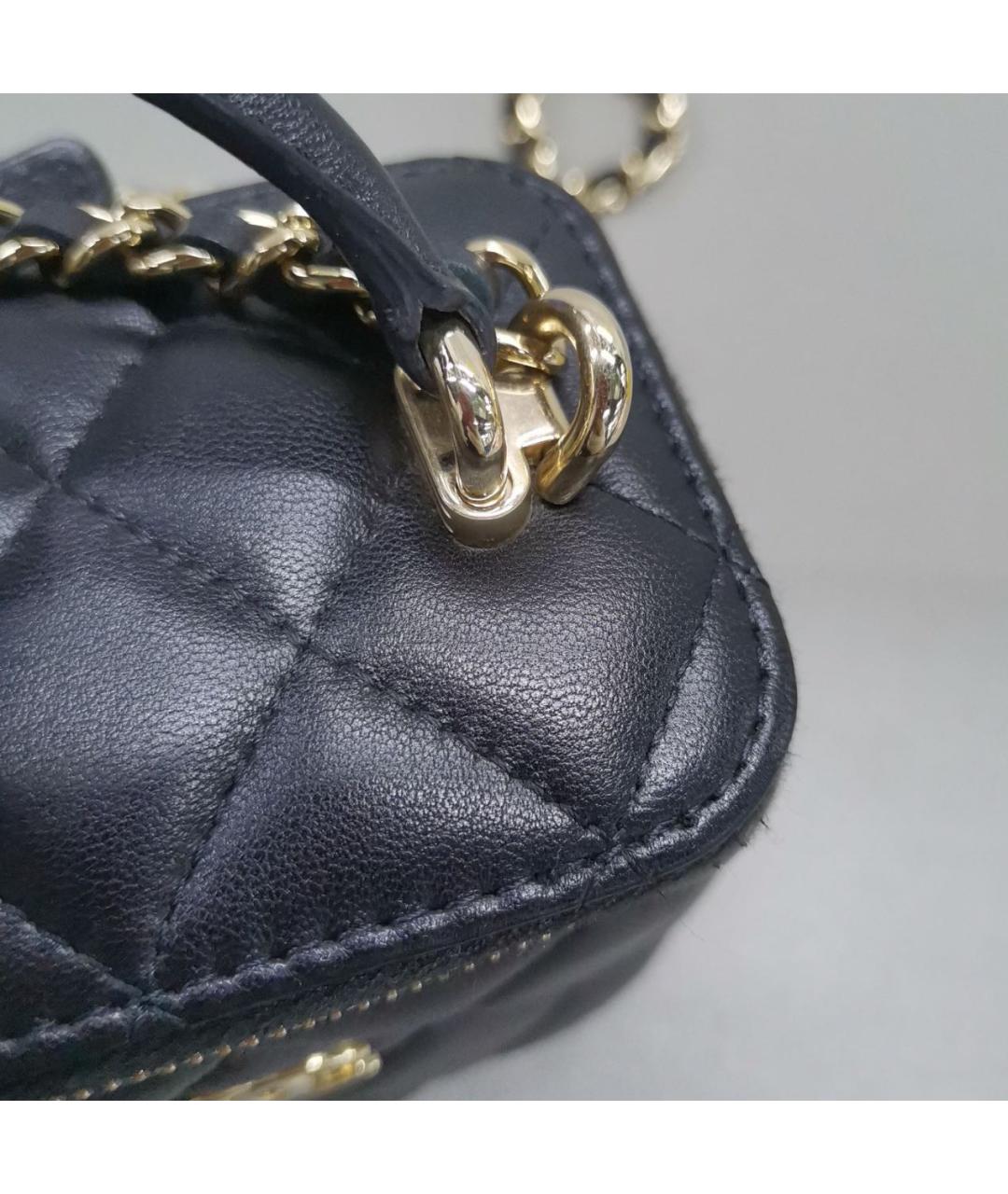 CHANEL Черная кожаная сумка через плечо, фото 4