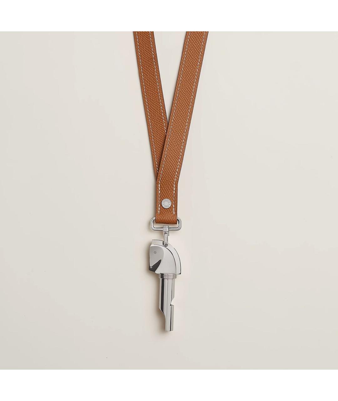 HERMES Коричневая кожаная цепочка/подвеска, фото 2