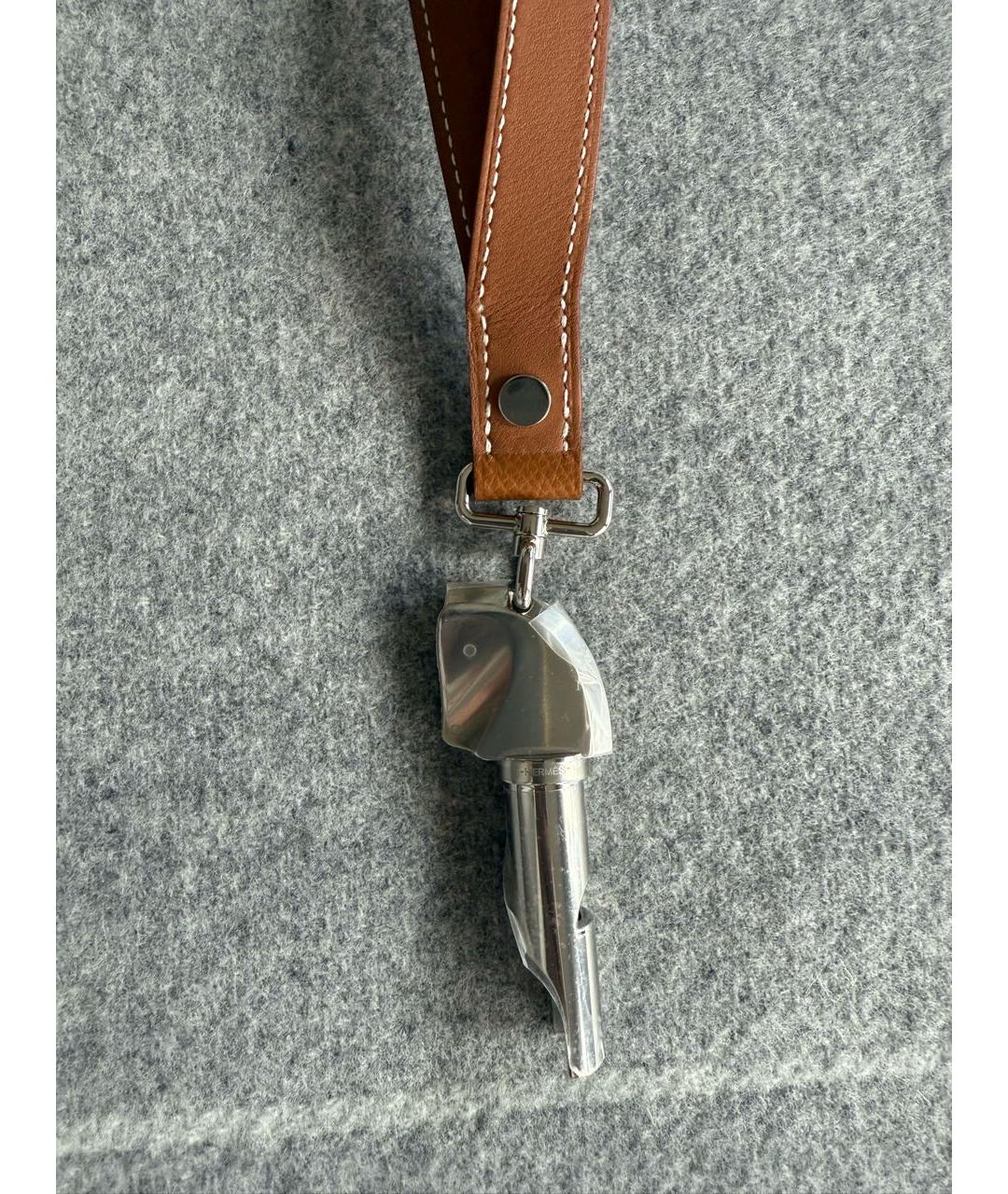 HERMES Коричневая кожаная цепочка/подвеска, фото 4