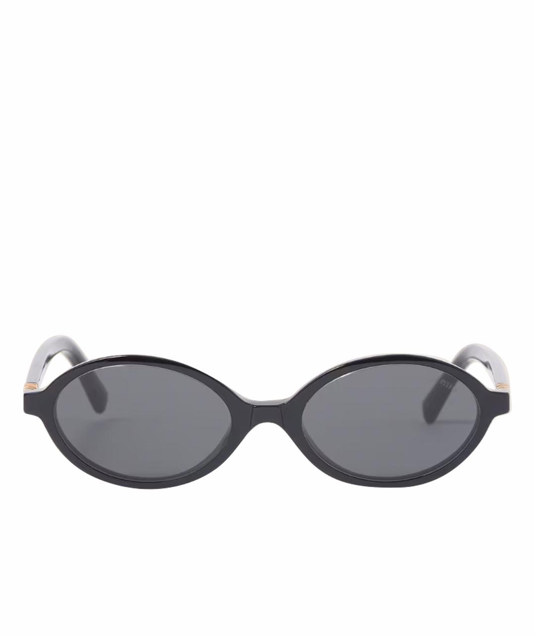 MIU MIU Черные пластиковые солнцезащитные очки, фото 1