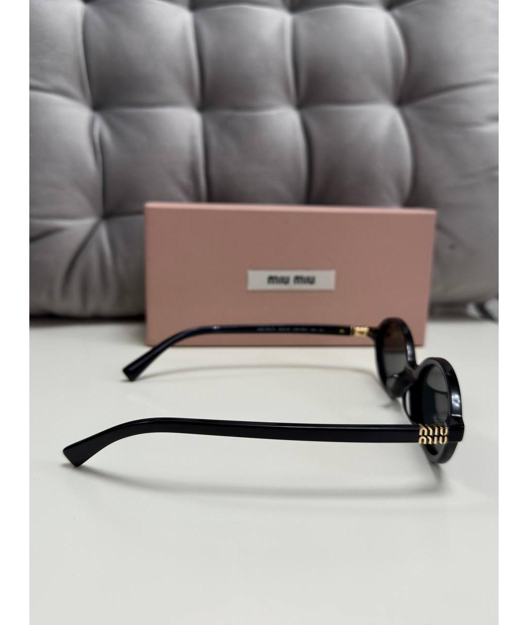 MIU MIU Черные пластиковые солнцезащитные очки, фото 6