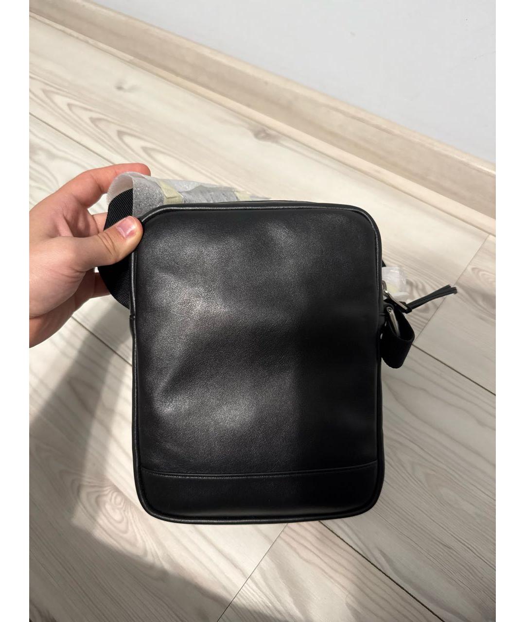 SAINT LAURENT Черная кожаная сумка на плечо, фото 3