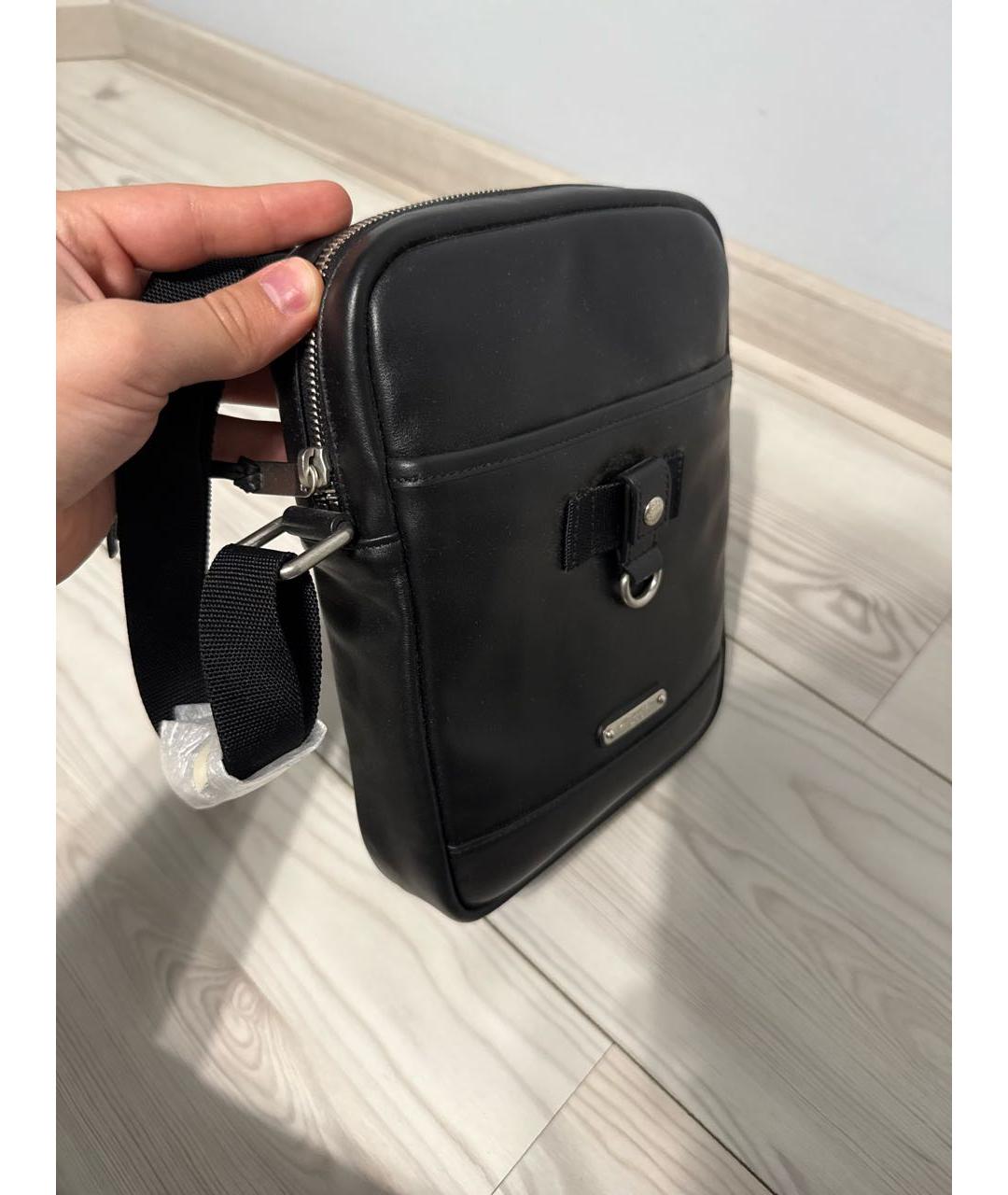 SAINT LAURENT Черная кожаная сумка на плечо, фото 2