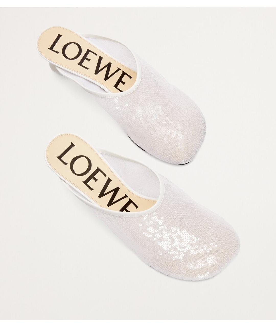 LOEWE Белые мюли, фото 6
