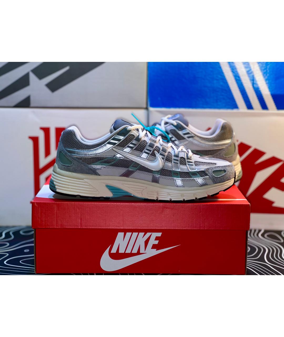 NIKE Серые замшевые низкие кроссовки / кеды, фото 7