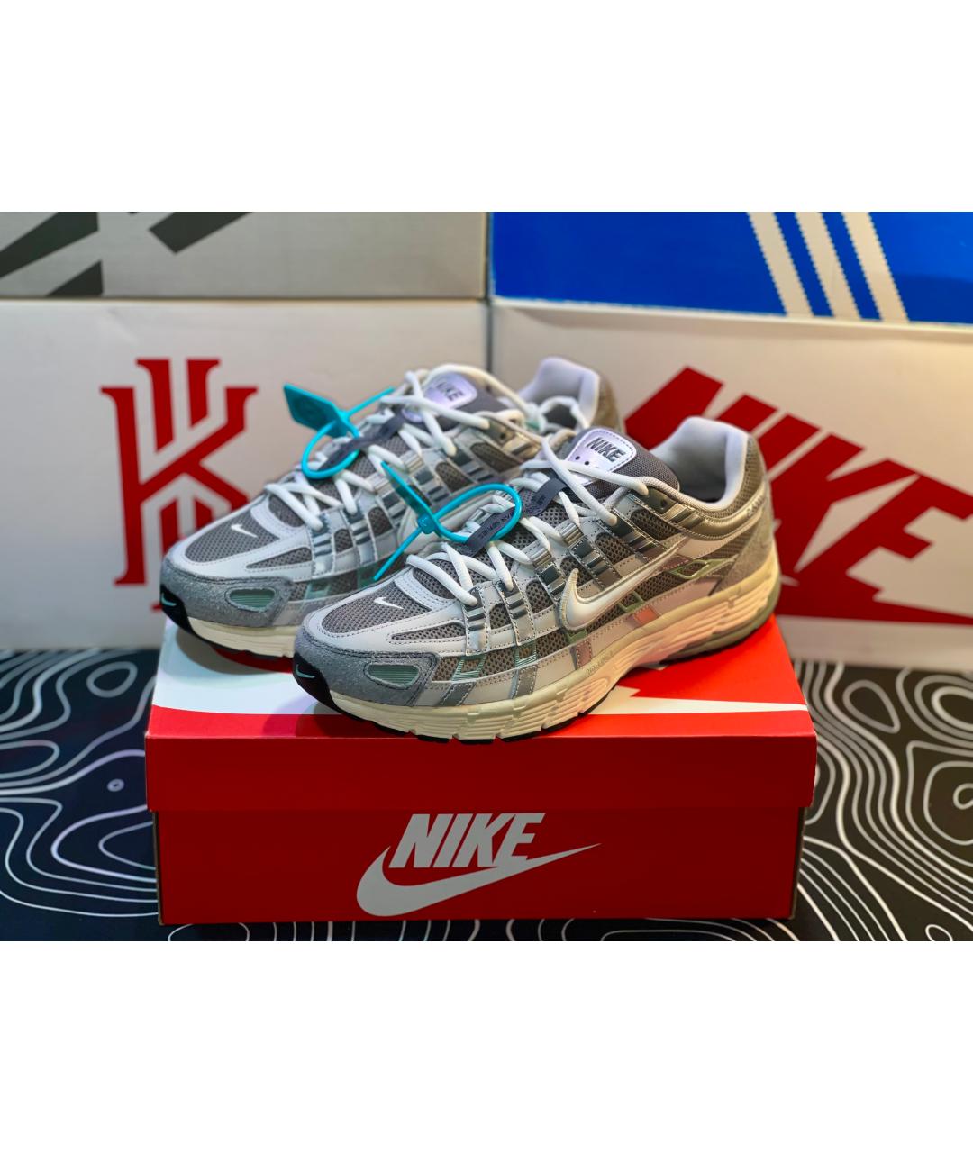 NIKE Серые замшевые низкие кроссовки / кеды, фото 2