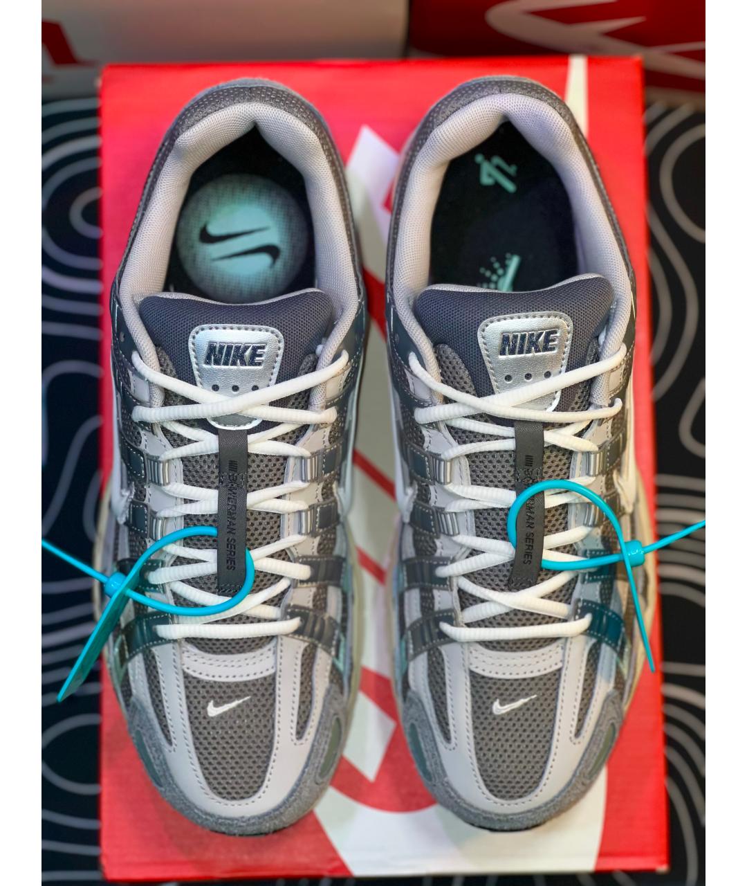 NIKE Серые замшевые низкие кроссовки / кеды, фото 3