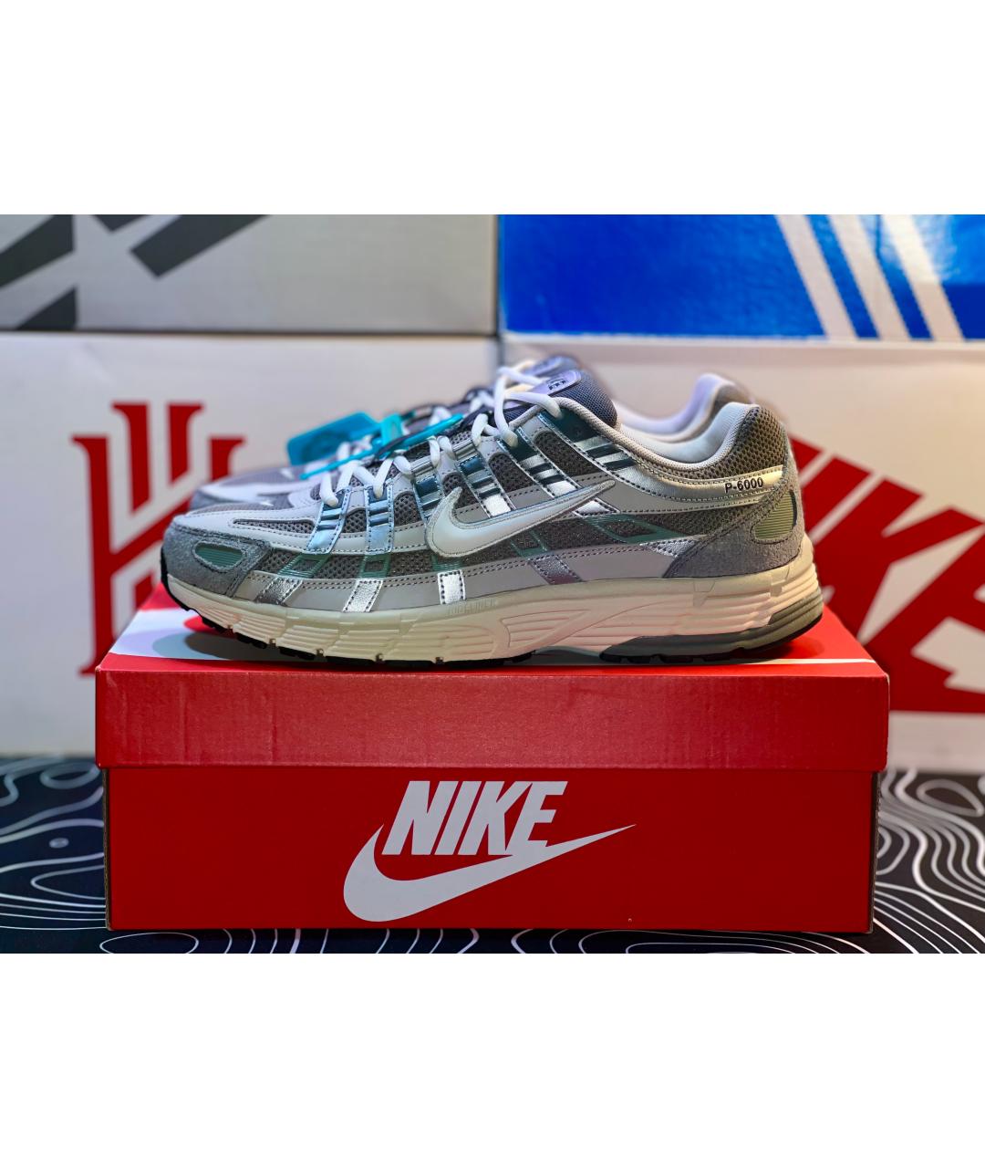 NIKE Серые замшевые низкие кроссовки / кеды, фото 6